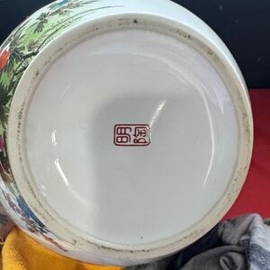 Hand-Painted Floral Porcelain Vase - White with Multicolor Accents